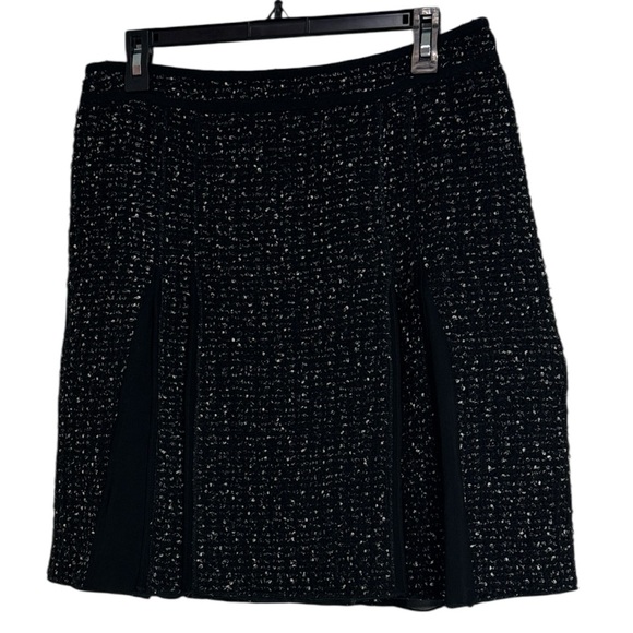 Gerard Darel Dresses & Skirts - Gerard Darel Black/White Bouclé Tweed Pleated Mini Skirt size EU 40